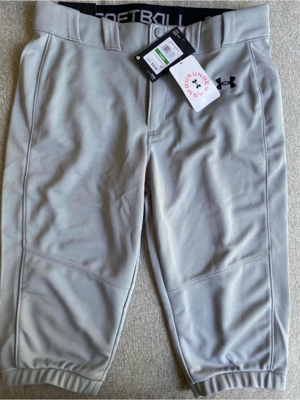 Under Armour Light Gray Youth Baseball Pants